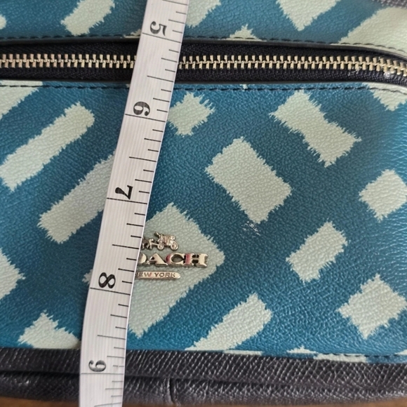 Authentic Coach Mini Leather Backpack Women Black Blue Logo Rare - Picture 9 of 11